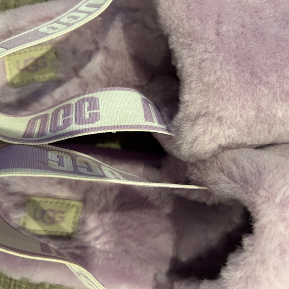 Fluff Yeah Ugg Purple Slingback Slippers Size 9 - Picture 3 of 6